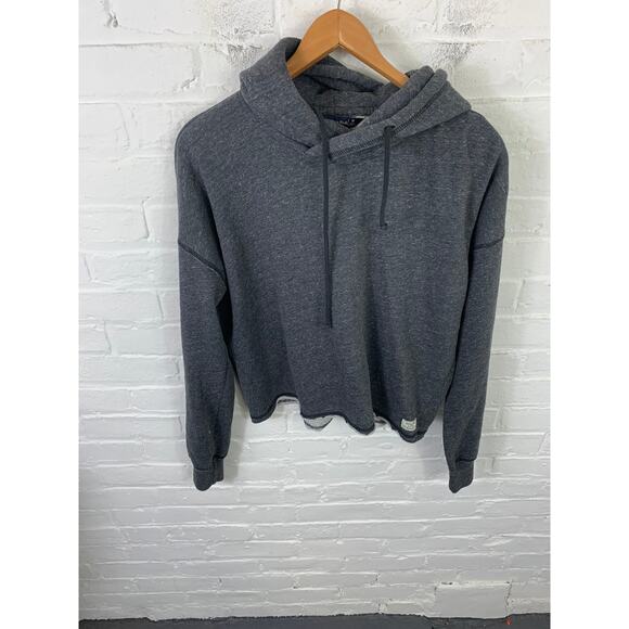 Abercrombie & Fitch Women's Cropped Hoodie Long Sleeve Gray Size Medium - Picture 1 of 5
